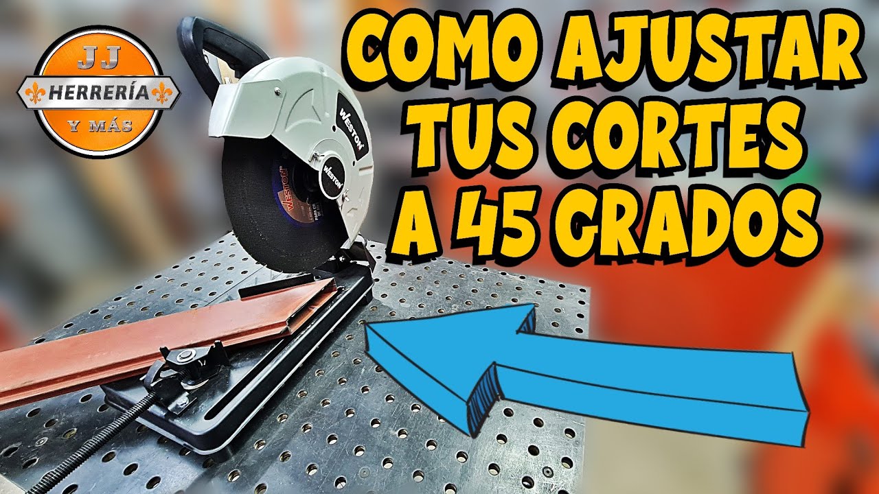 Como Ajustar Tus Cortes A 45 GRADOS En Tu CORTADORA De 14 PULGADA - Paso A Paso