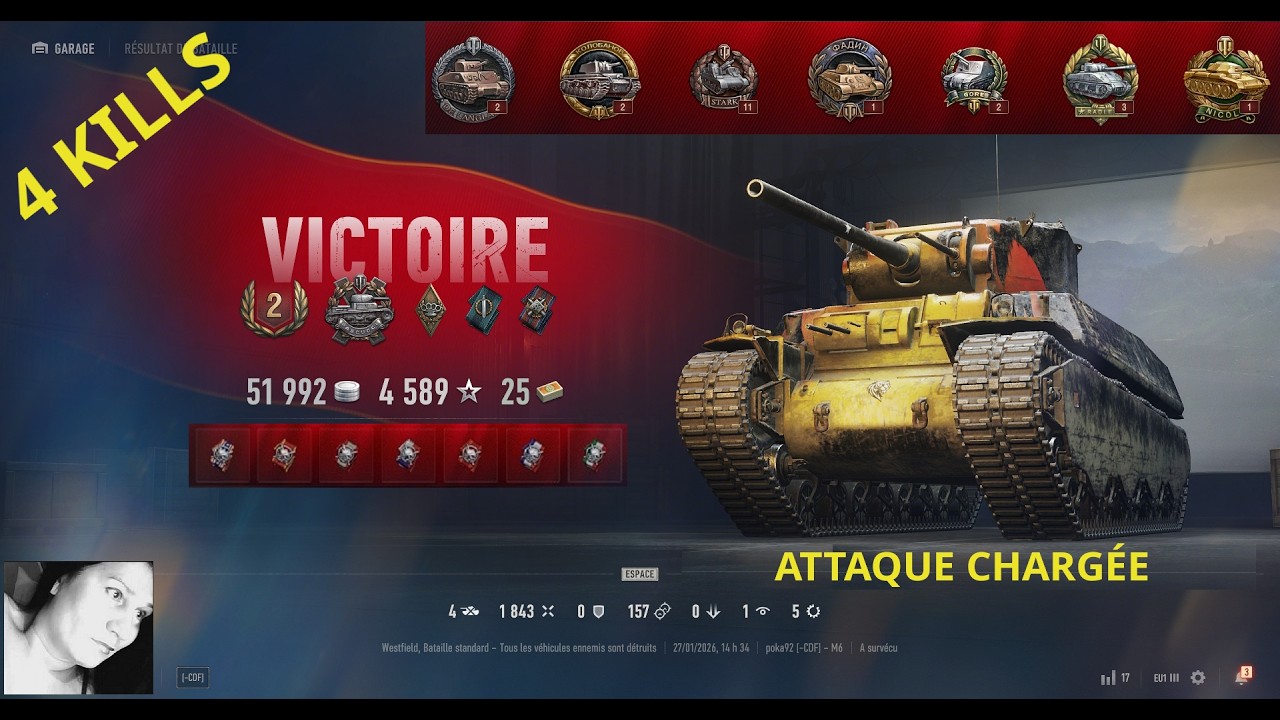WORLD OF TANK - Avec le M6 - J'AI MAL A MON TANK +1800 dégâts - 4 KILL - SA0147