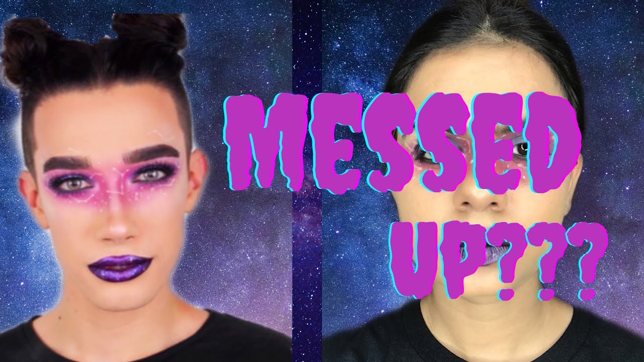 Recreating JAMES CHARLES Snapchat galaxy makeup look| Disaster???