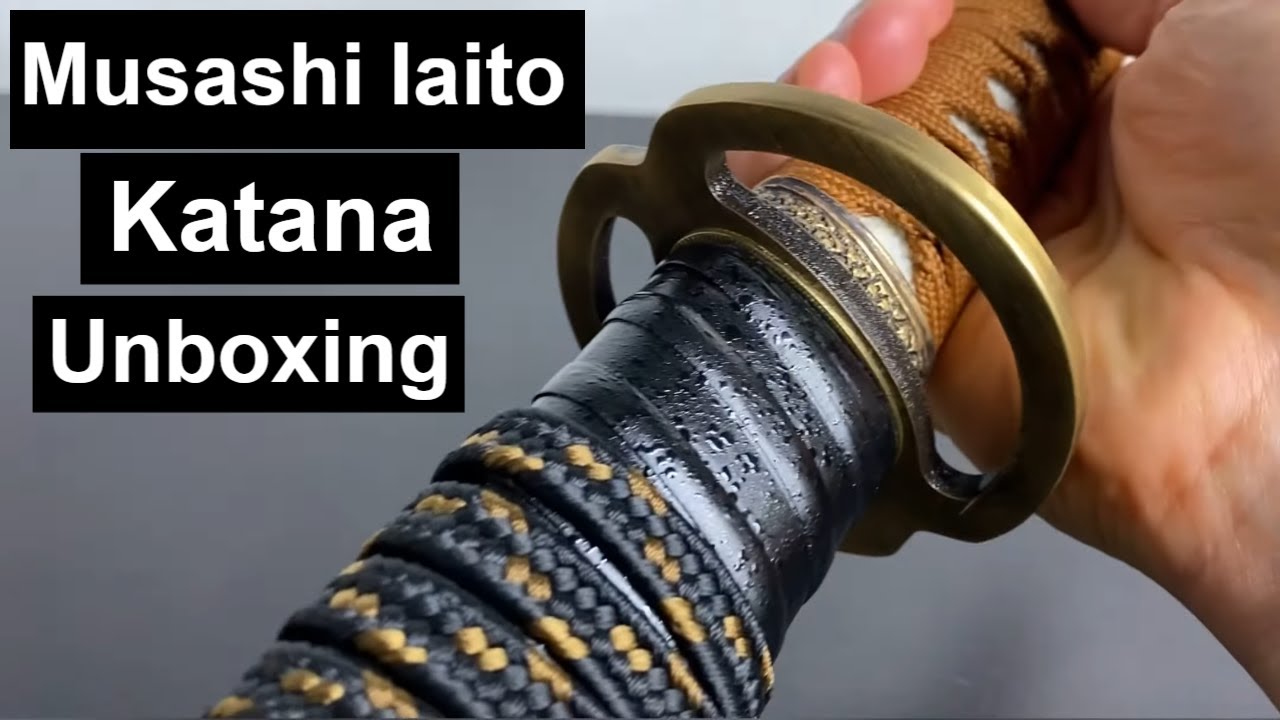 Musashi Iaito Katana Unoxing -  - Kann ein Stumpfes Katana Schneiden ?