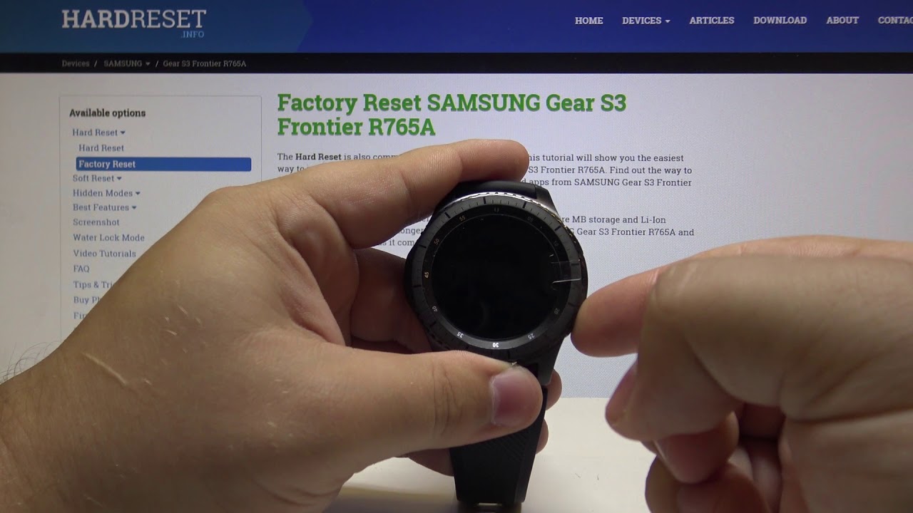 Сброс настроек SAMSUNG Gear S3 Frontier до заводских — стирание данных и удаление хранилища