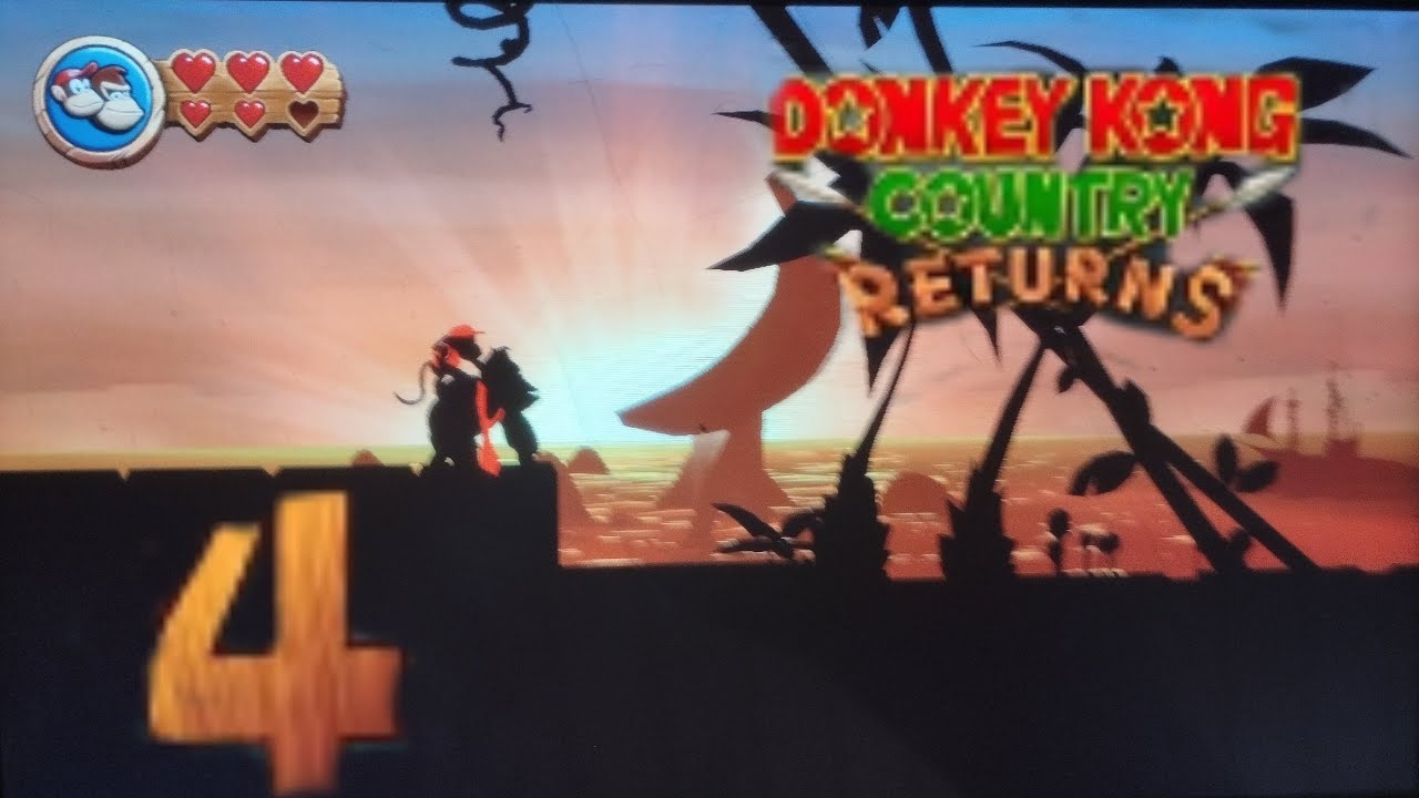 Donkey Kong coutry Returns Welt 1 lewe 4 Küste im Dämmerlicht 🦍