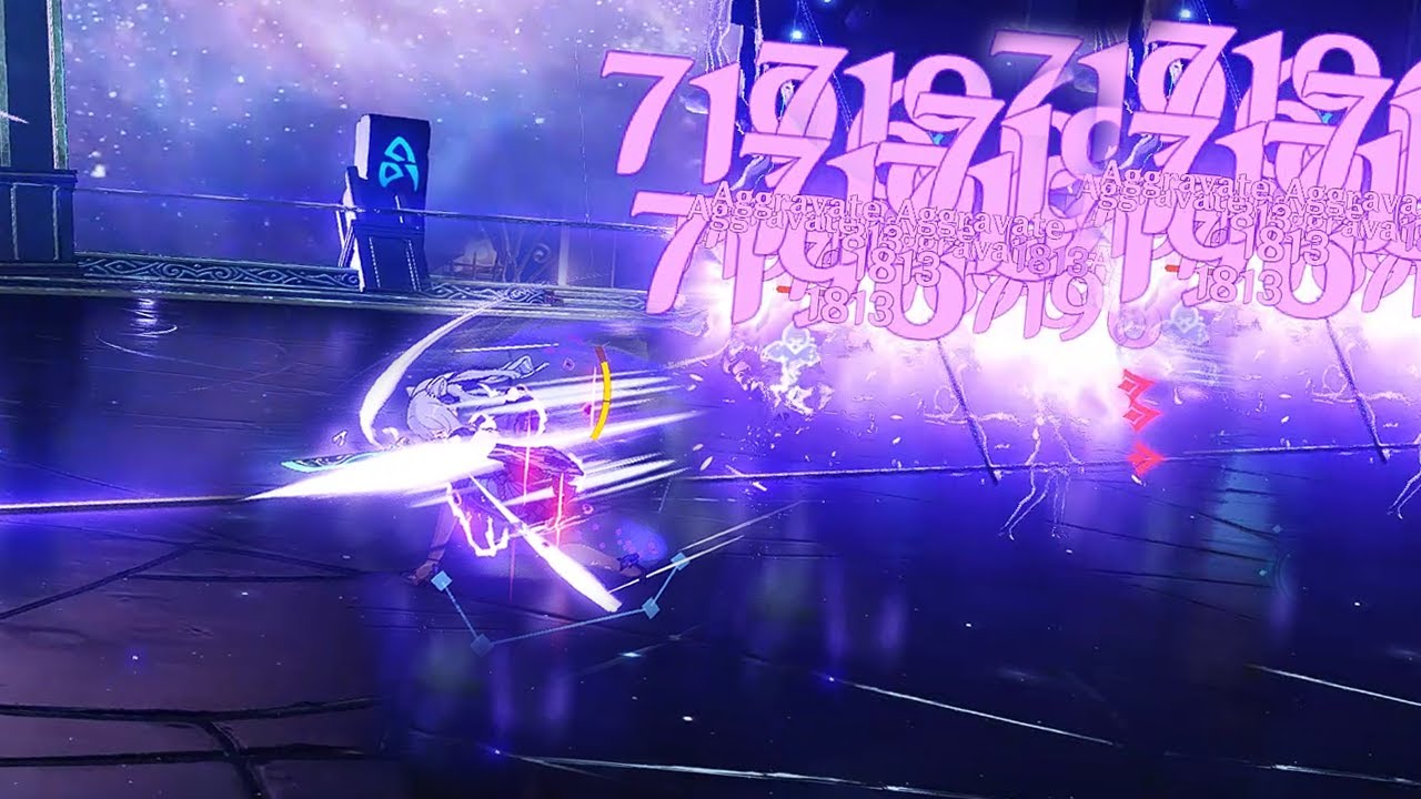 PURPLE CAT IN ACTION! | KEQING NAHIDA AGGRAVATE TEAM | 12-1
