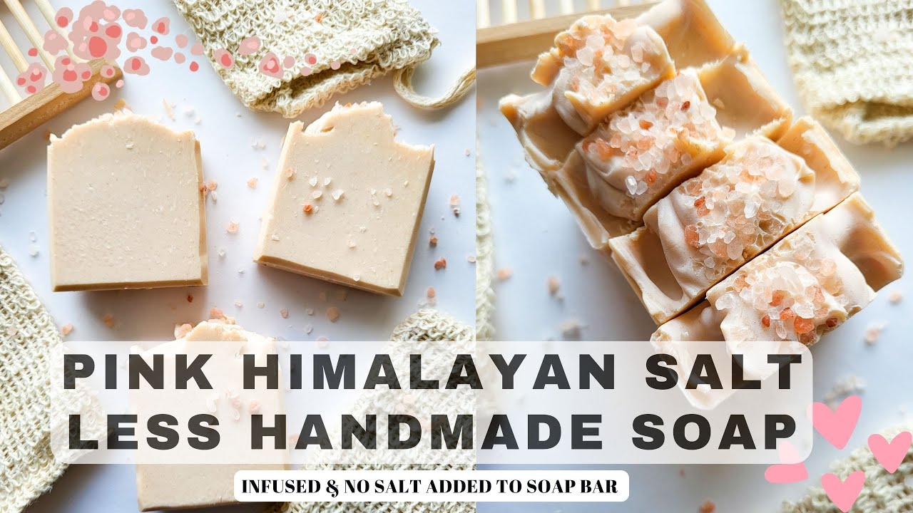 How to make a pink Himalayan salt soap bar | Pink Brazilian Clay