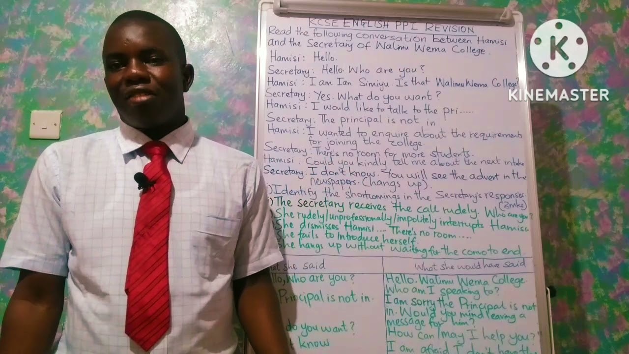 KCSE ENGLISH PAPER ONE PREDICTION | ORAL SKILLS|TELEPHONE ETIQUETTE