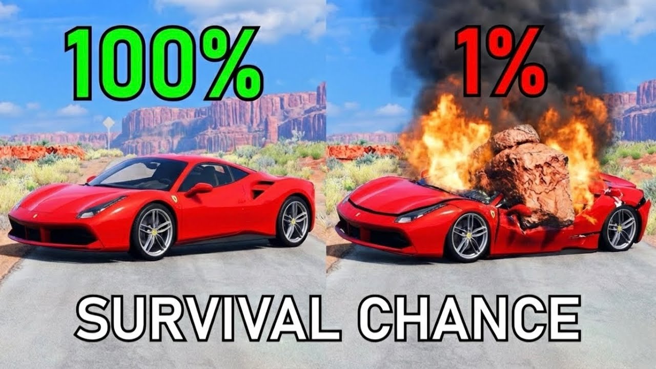Realistic Survival Chance Crash Testing Ep.72 | BeamNG.drive