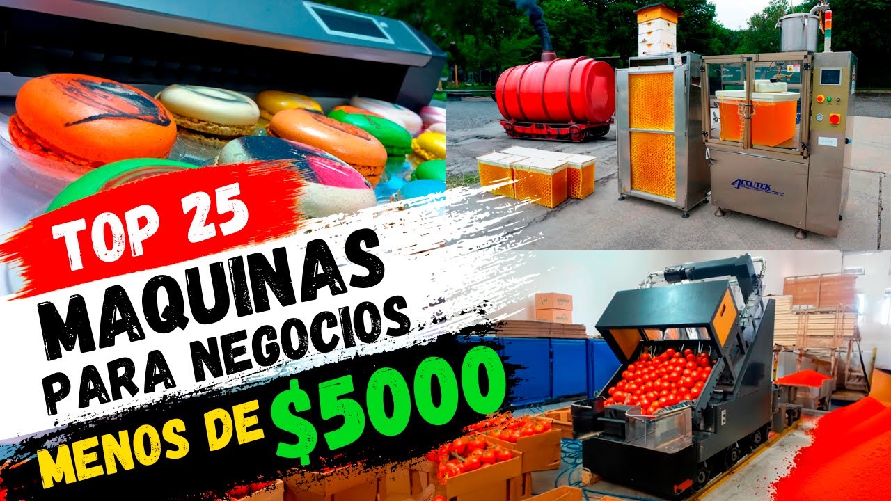 25 Máquinas Más Rentables para ganar dinero. Ideas de negocios 2025