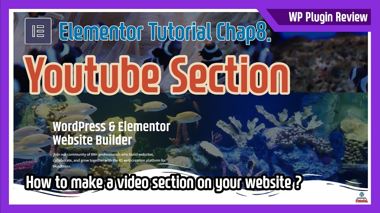 How to make Youtube section on website - Full width - Background - Elementor Website Builder Basic
