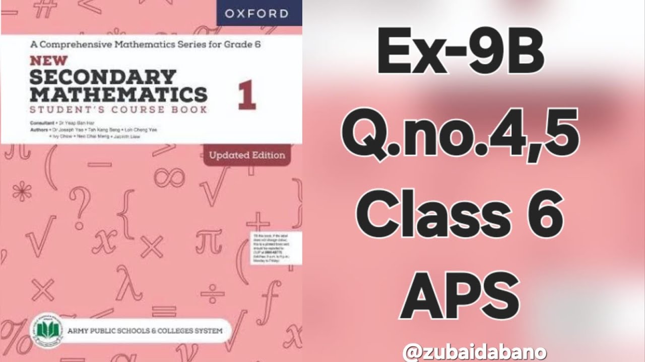 Ex-9B Q.no.4,5 class6 aps | mathematics |detailed explanation | #all #notes #math #trending #study 