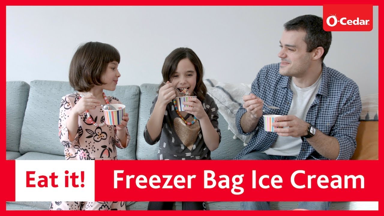 Freezer Bag Ice Cream | O-Cedar Recipe for Kids & Easy Cleanup