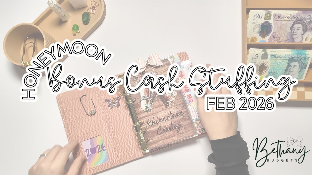 February Bonus Cash Stuffing | £300 Into Our Honeymoon Savings | UK Cash Stuffer