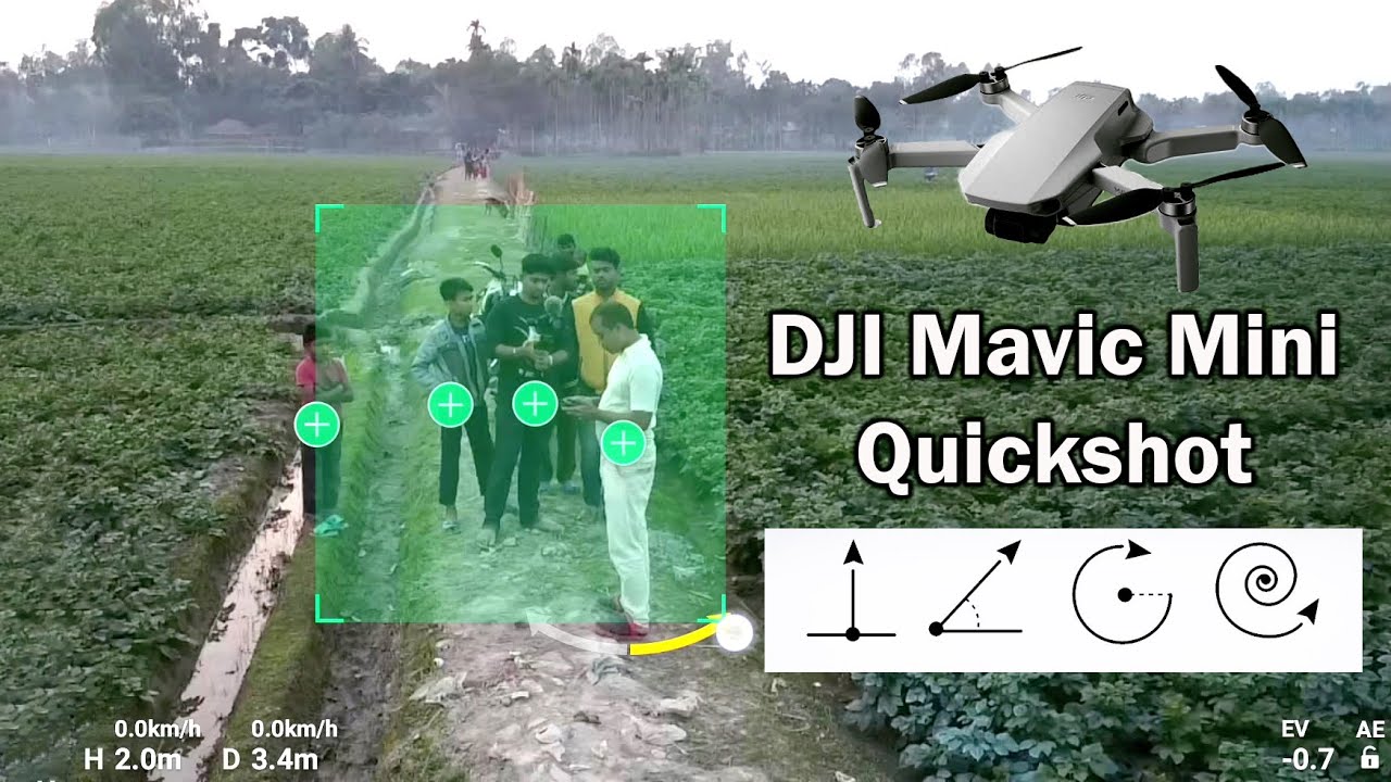 DJI Mavic Mini Quickshot Bangla Tutorial (Dronie, Helix, Circle, Rocket) ।। Photo Vision