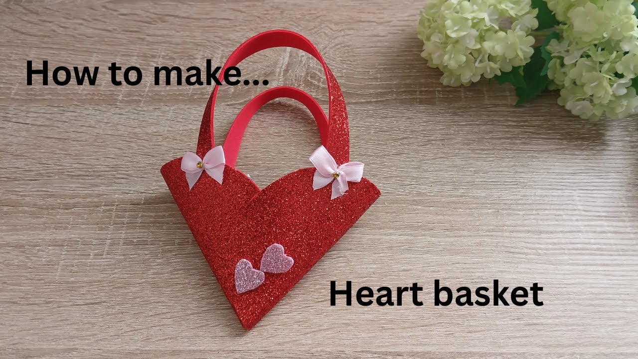 Simple craft - How to make Valentines heart giftbox