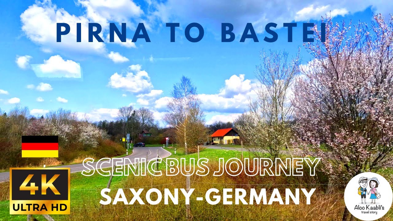 Pirna to Bastei  | Bus Journey | Saxony | 4K | UHD | Easter Trip 2023