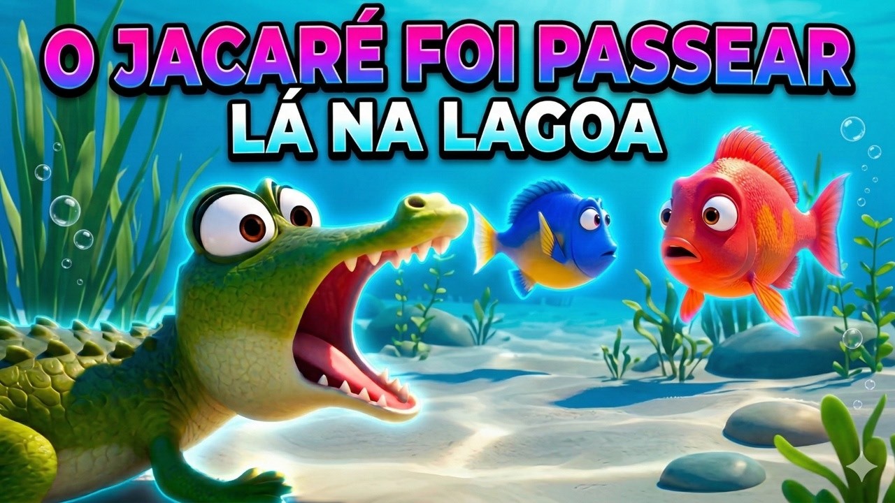 O JACARÉ FOI PASSEAR NA LAGOA 🐊 🎵 Música Infantil Animada que Gruda na Cabeça!