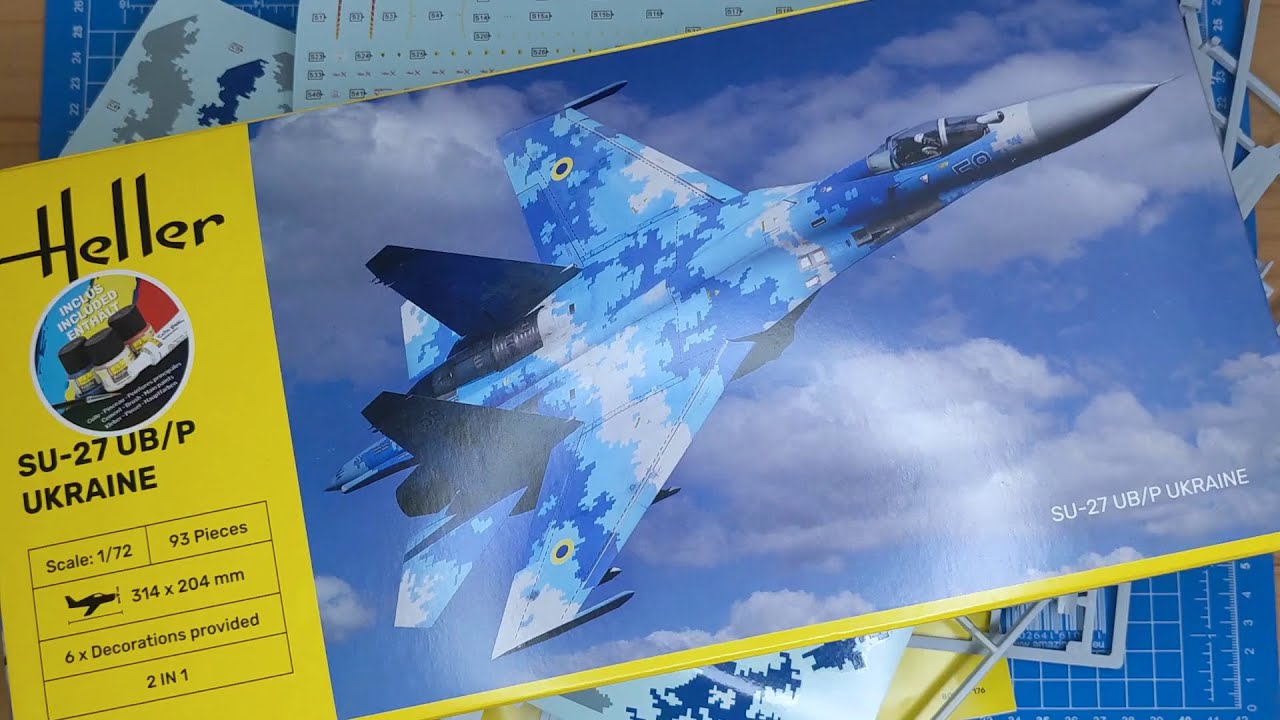 Heller Starter Kit Su-27 UB/P Ukraine What's in the Box