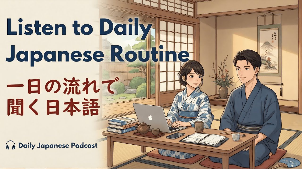 Listen to Daily Japanese Routine | 一日の流れで聞く日本語 | Natural Conversation Podcast