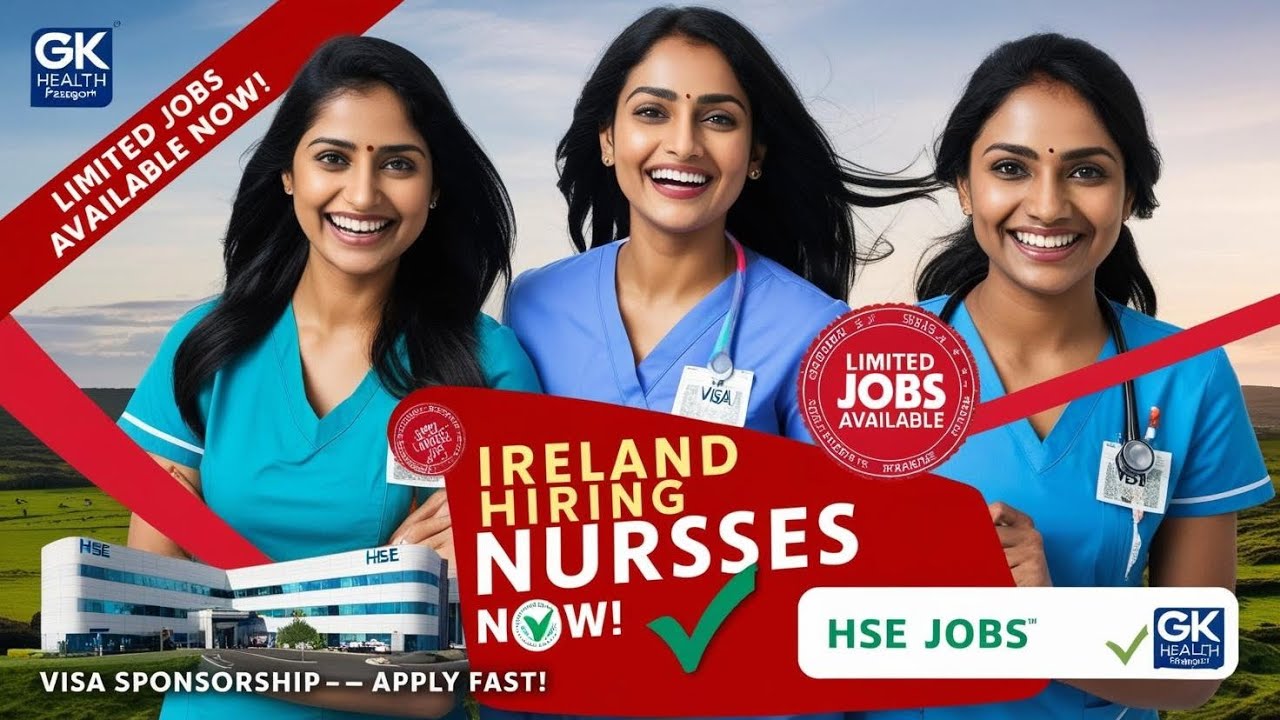 Ireland Hiring Nurses 2025 🇮🇪 | Free Visa Sponsorship, High Salary & Fast Relocation!”