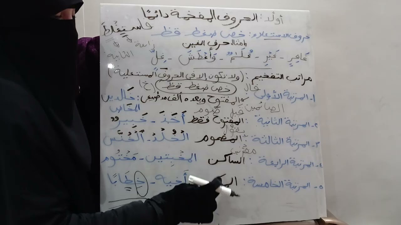 باب التفخيم والترقيق( الحروف المفخمة دائما الفيديو رقم ٢ )