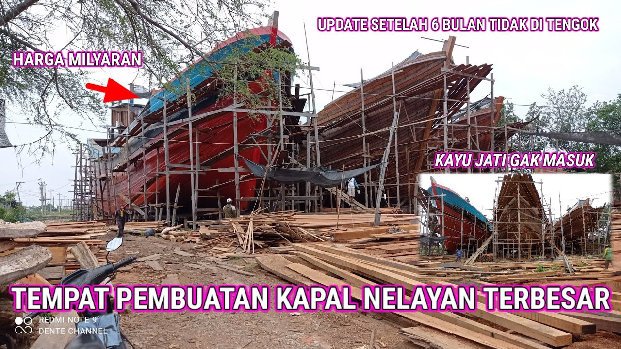 PROSES PEMBUATAN KAPAL NELAYAN TERBESAR‼️UPDATE TERBARU