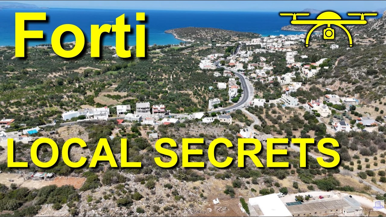 Forti – Lasithi – Kreta – von oben – 4K Drohnenvideo – Crete drone video