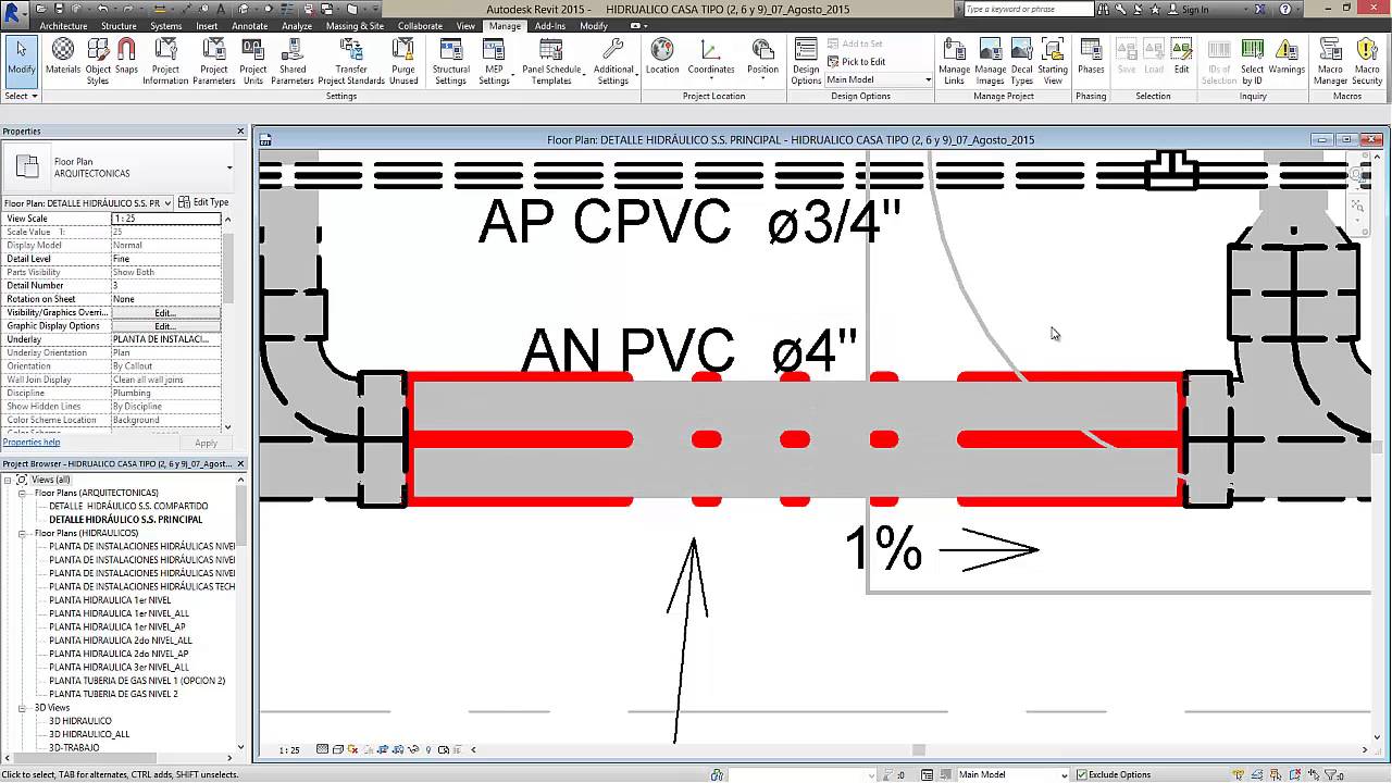 Revit Detalles constructivos: Personalizacion lineas 2D y 3D