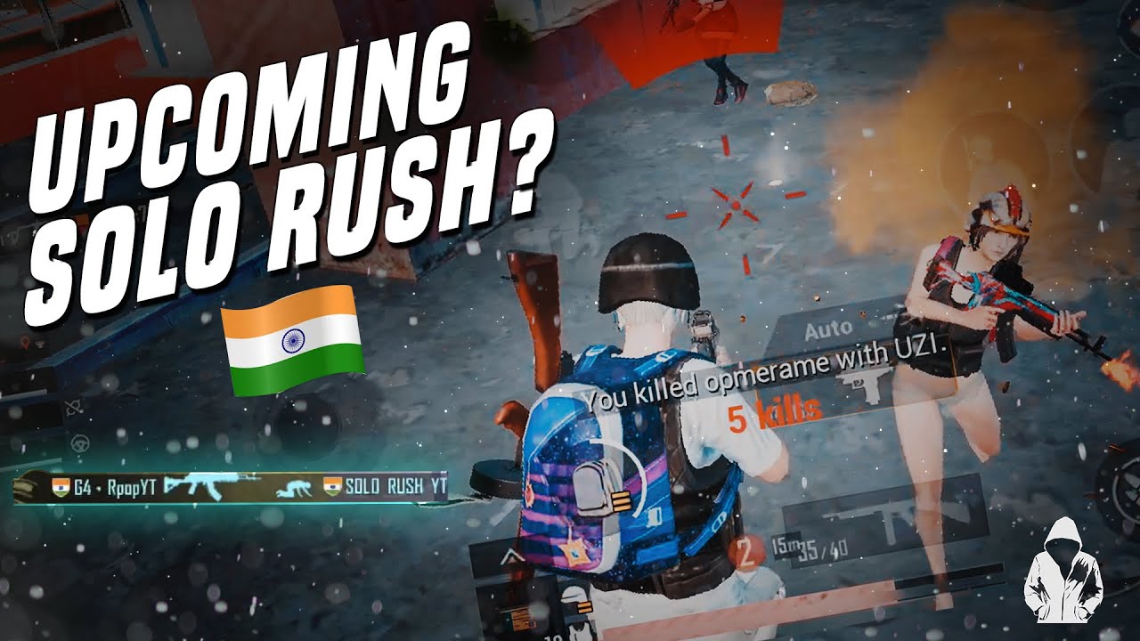 KiLLED SOLO RUSH❤️/5 FiNGER CLAW/A PUBG MONTAGE🇮🇳