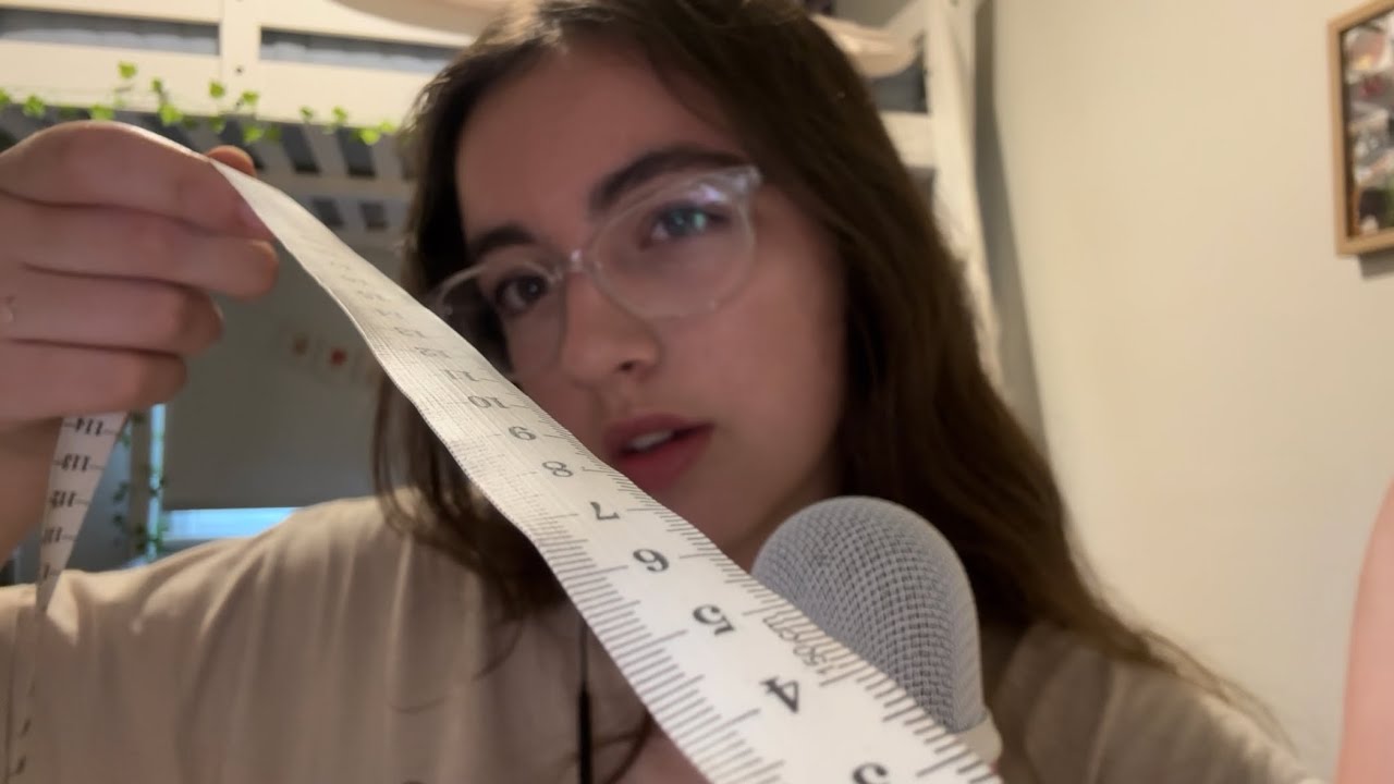 asmr | measuring you & drawing on your face 📏🎨 (mumbling + inaudible whispers)