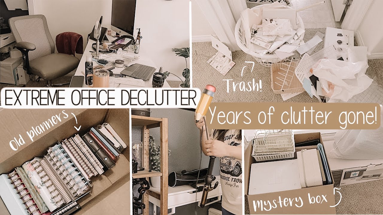 YEARS OF CLUTTER GONE! MASSIVE OFFICE DECLUTTER✏️