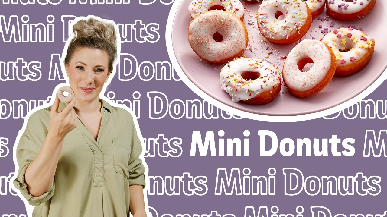 Mini-Donuts selber machen &ndash; s&uuml;&szlig;es Geb&auml;ck mit Puderzucker-Glasur 🍩👩&zwj;🍳 | REWE Deine K&uuml;che