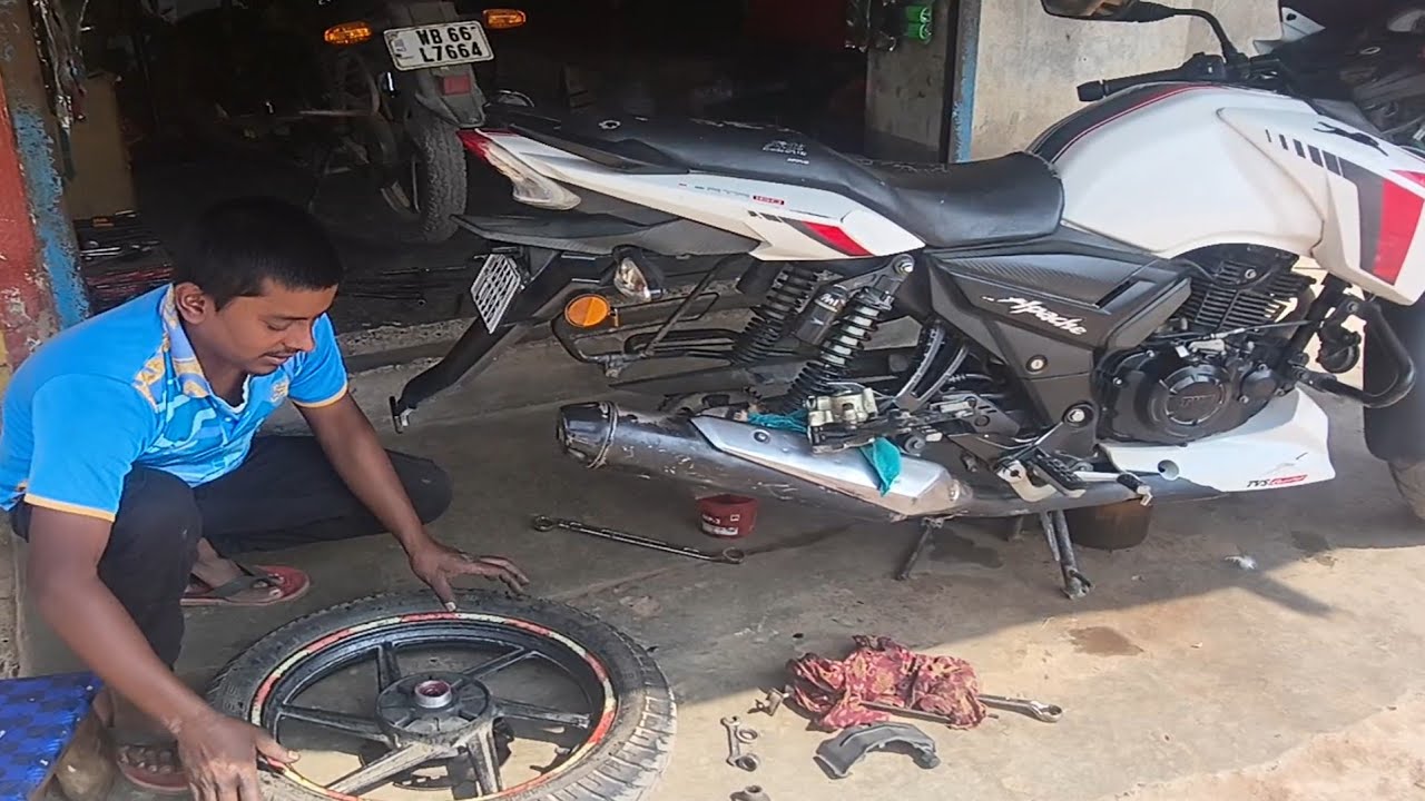 TVS APACHE RTR BS6 TOP MODEL FULL SERVICE HAR EK EK PROCESS ASSEMBLY KIT INSTALL #RAUF