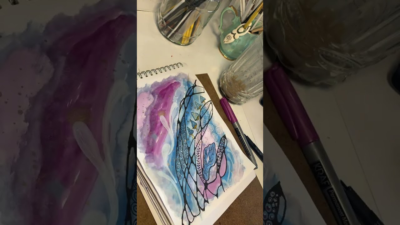 #Neurographic abstract #art #arttherapy #artwork #watercolor 