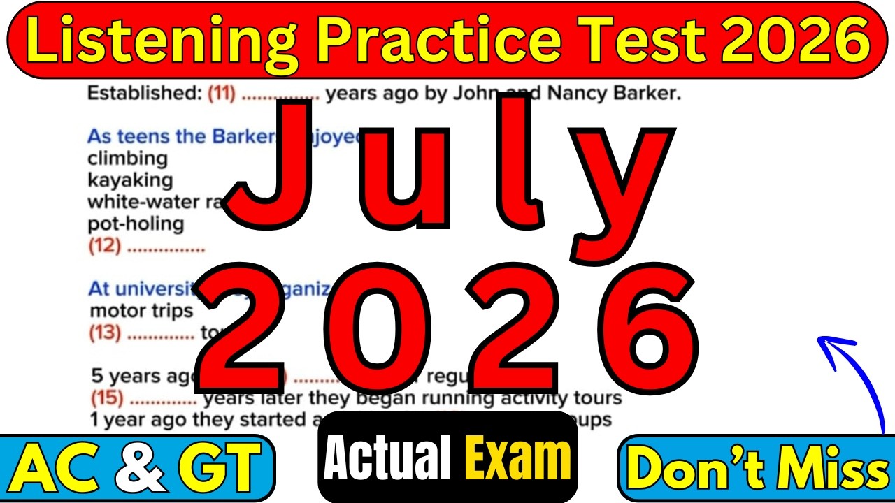 JULY 2026 REAL HARD IELTS LISTENING PRACTICE TEST 2026 WITH ANSWERS | REAL IELTS 2026
