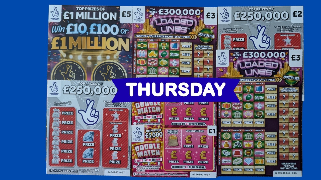 Sesja czwartkowa. Zdrapki z brytyjskiej loterii narodowej.
