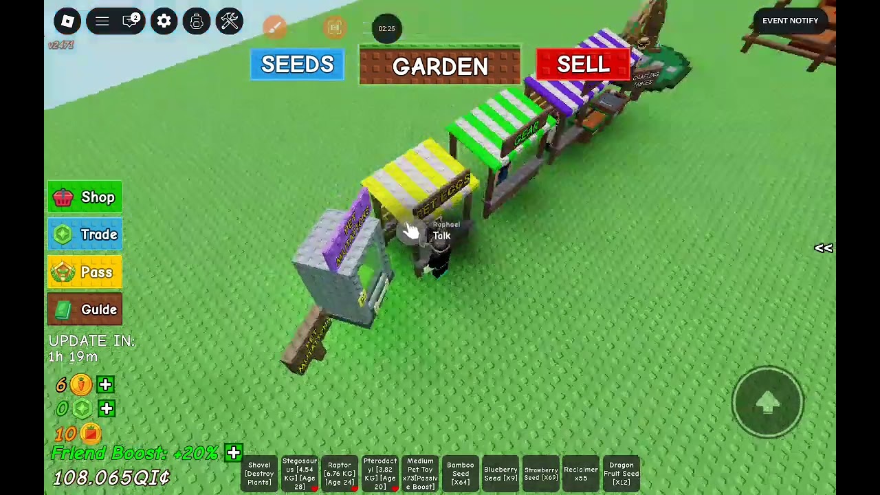 Вернулся в grow a garden 
