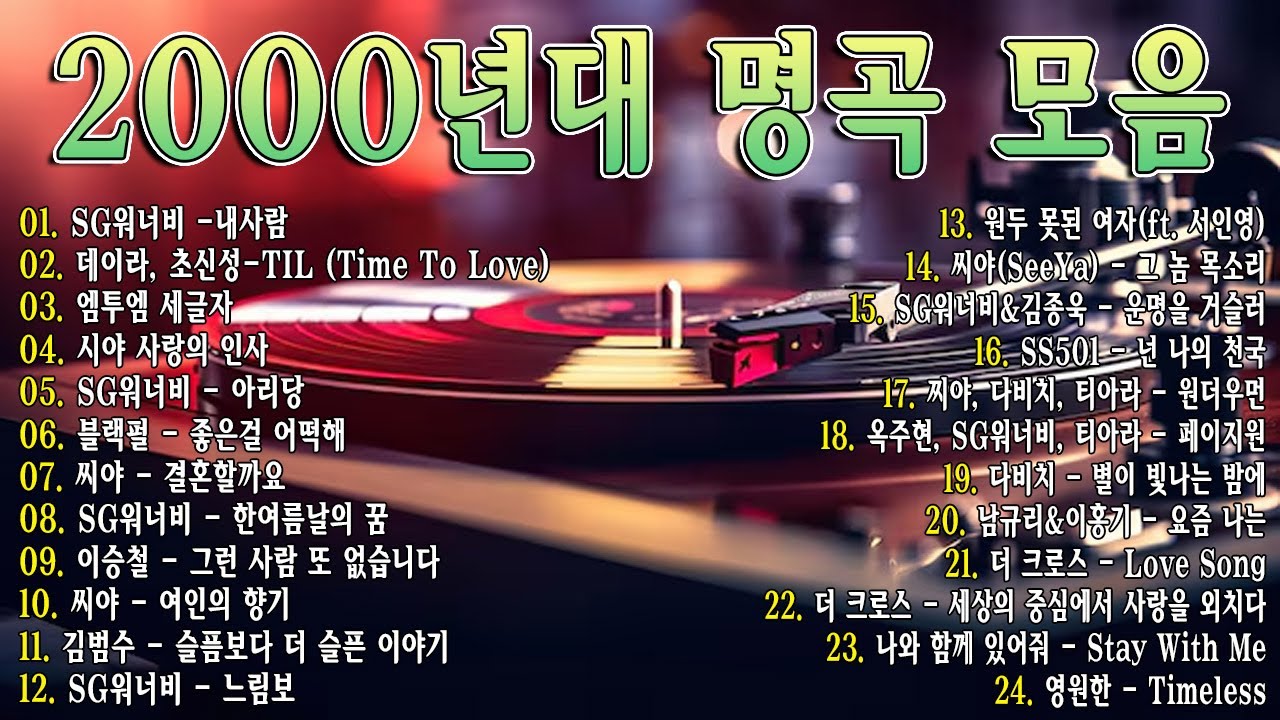 2000년대 발라드 모음 💿 | SG Wannabe, SeeYa, 김범수 – 과거를 되살리는 2000년대 명곡 플레이리스트 🎧