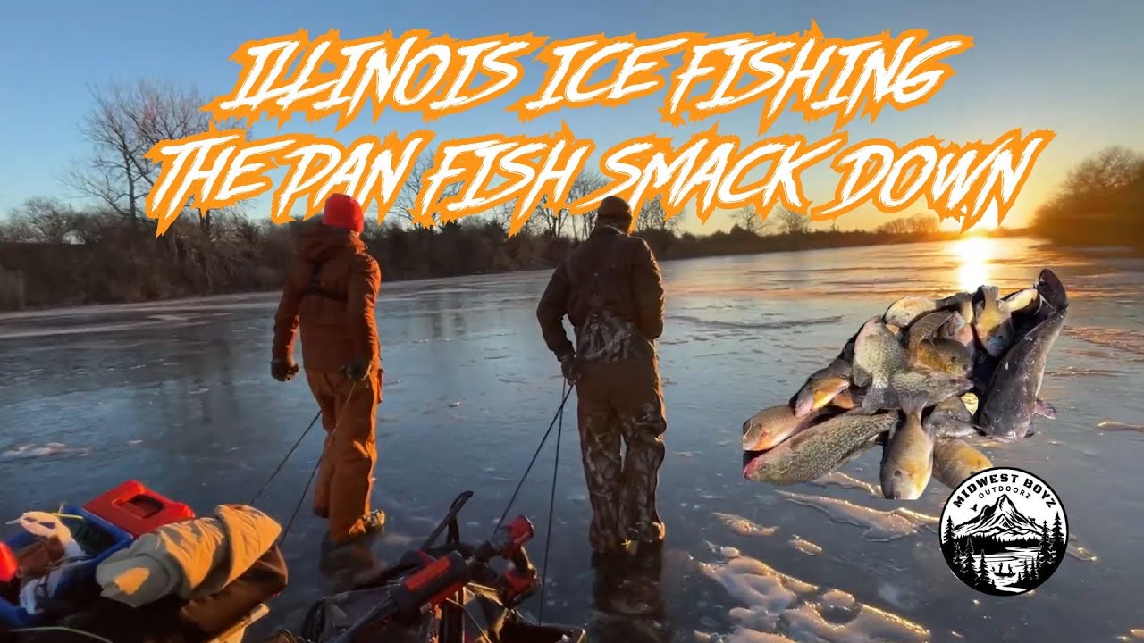 Illinois Ice Fishing- Pan Fish SMACKDOWN- Giant Goose Ranch
