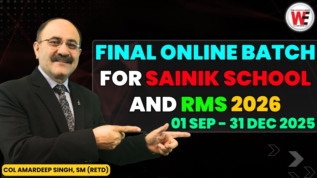 Online Sainik School Exam 2026 and RMS Exam 2025 Preparation | Online Coaching | Crash Course