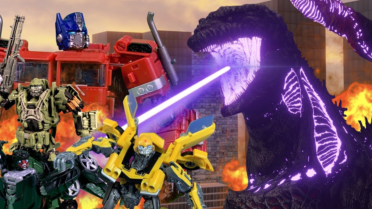 Transformers VS Godzilla!!! | Transformers Stop Motion Animation Crossover Parody |