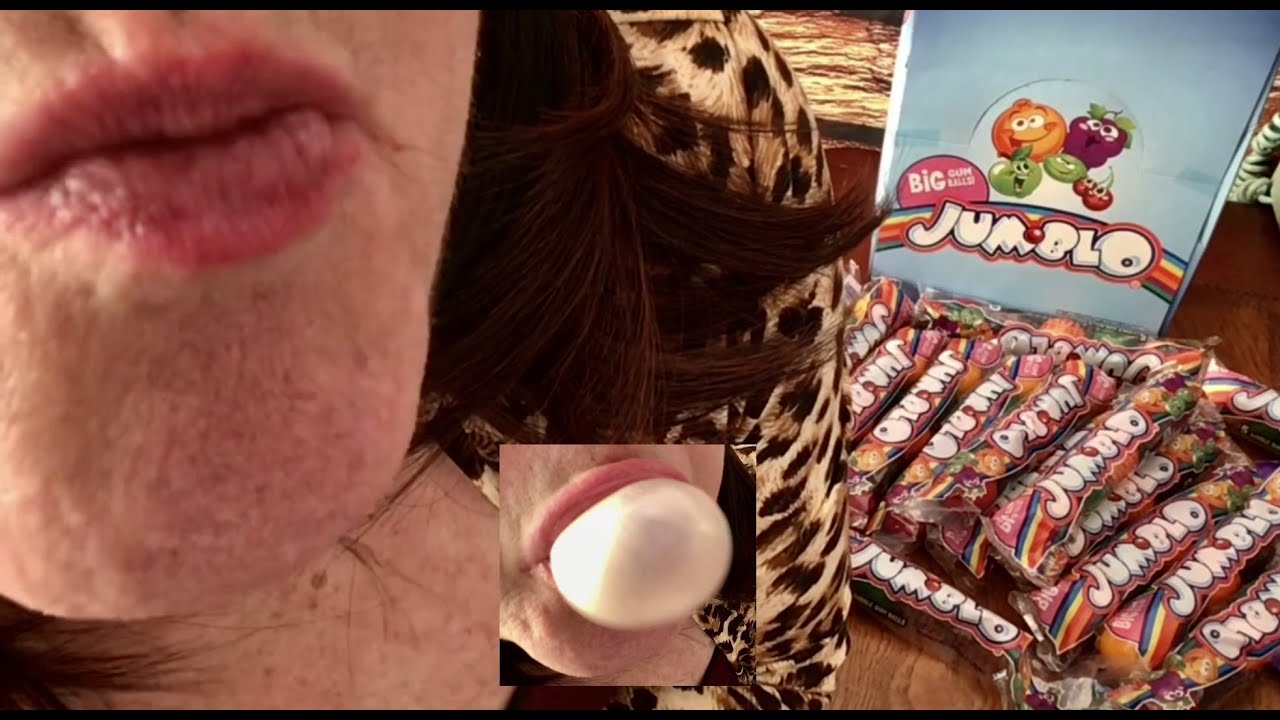 Quiet ASMR relaxation Juicy Bubble gum Story Time Ramble on Nat’l Bubble Gum Day, JUMBLO Gum Balls