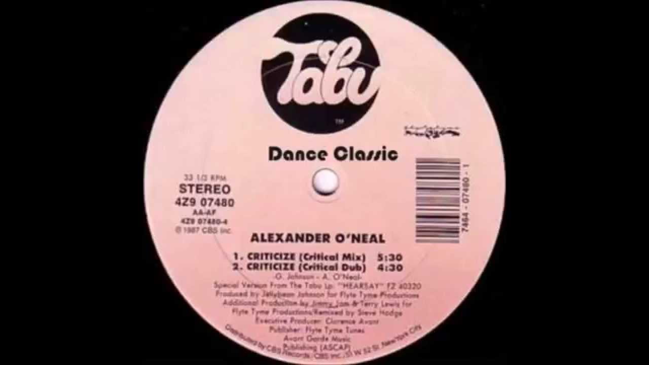 Alexander O'Neal - Criticize (Critical Mix)