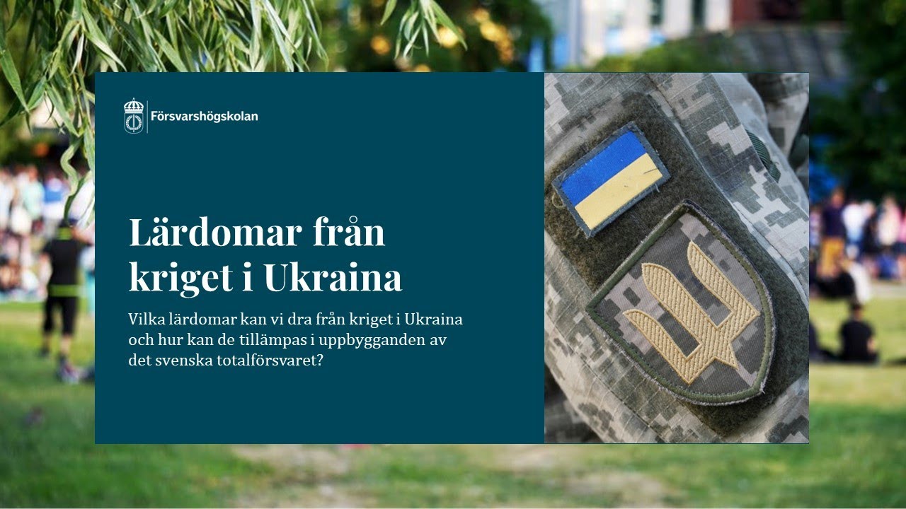 Almedalen: Lärdomar från kriget i Ukraina