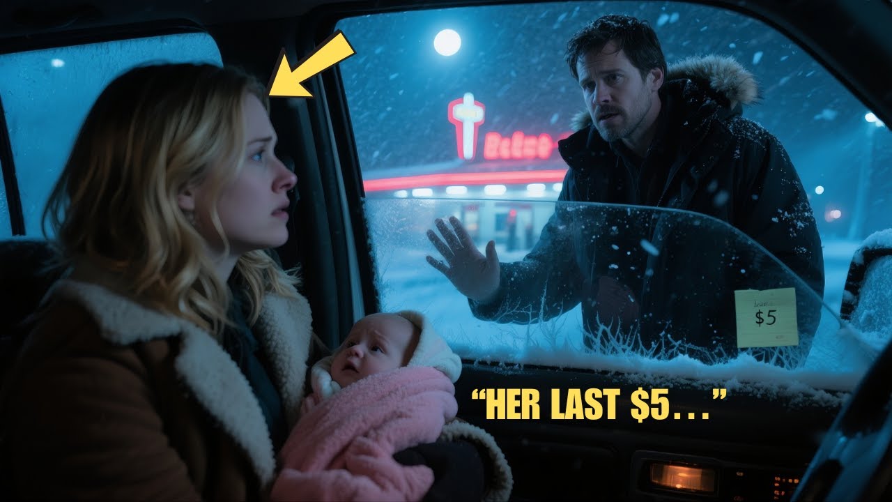 She left her last $5 as a tip with a note—The diner's owner followed her into the blizzard