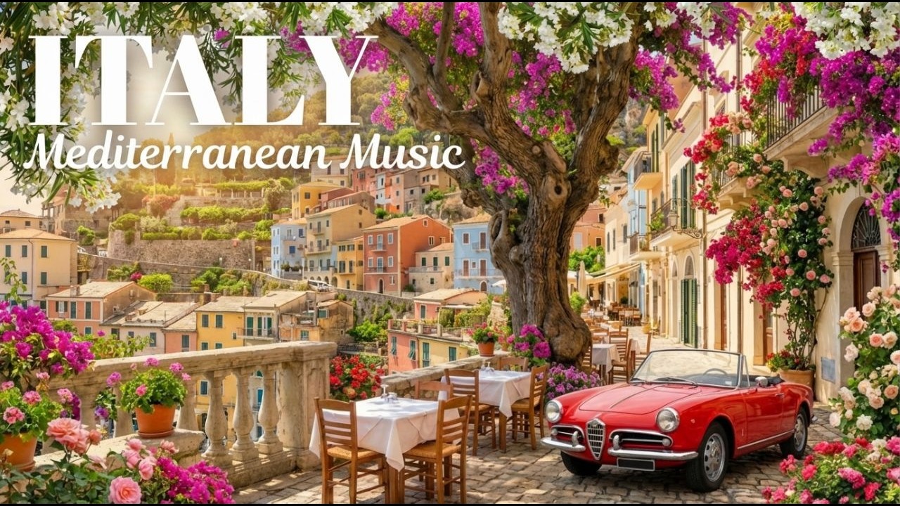 🎶 Italian Music & Mediterranean Vibes 🇮🇹 Scenic Italian Amalfi Coast and Lake Como Relaxation Music