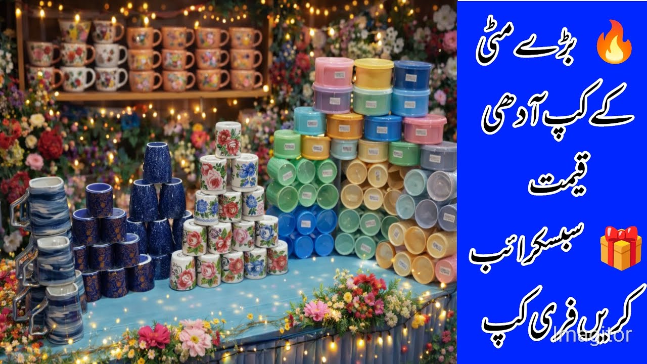 مٹی کے بڑے کپ اب سستے | 700 سے 2000 والے کپ آدھی قیمت میں
