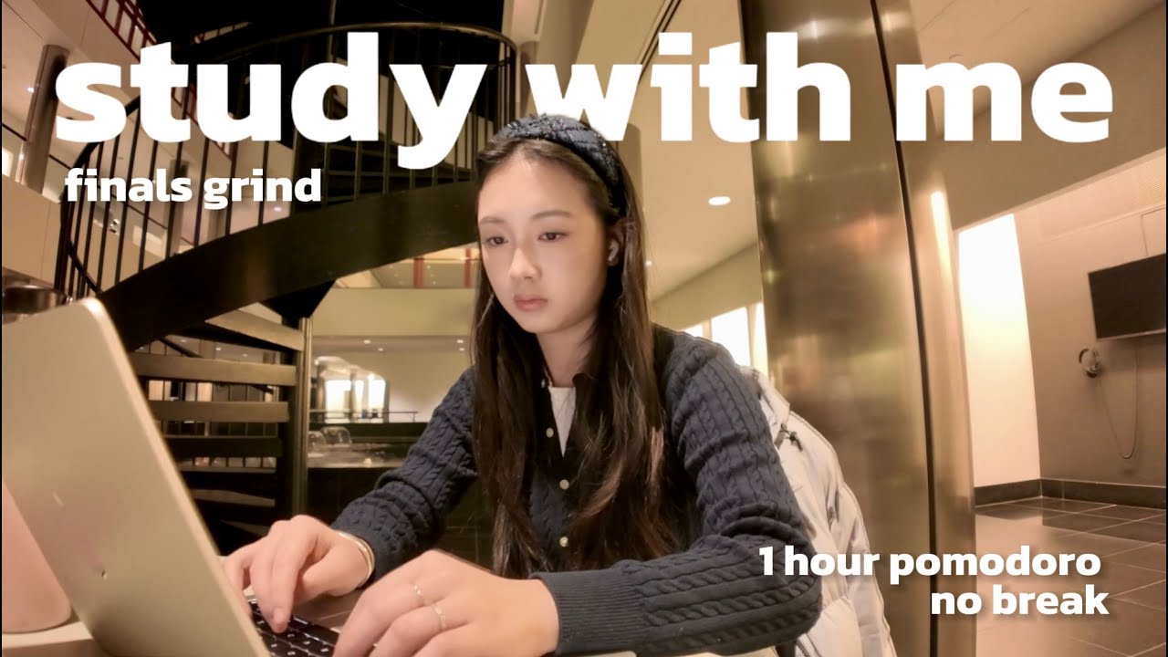 1 HOUR STUDY WITH ME 💻 | Real-Time Pomodoro | Lofi Music | Finals Exam Grind | No Break