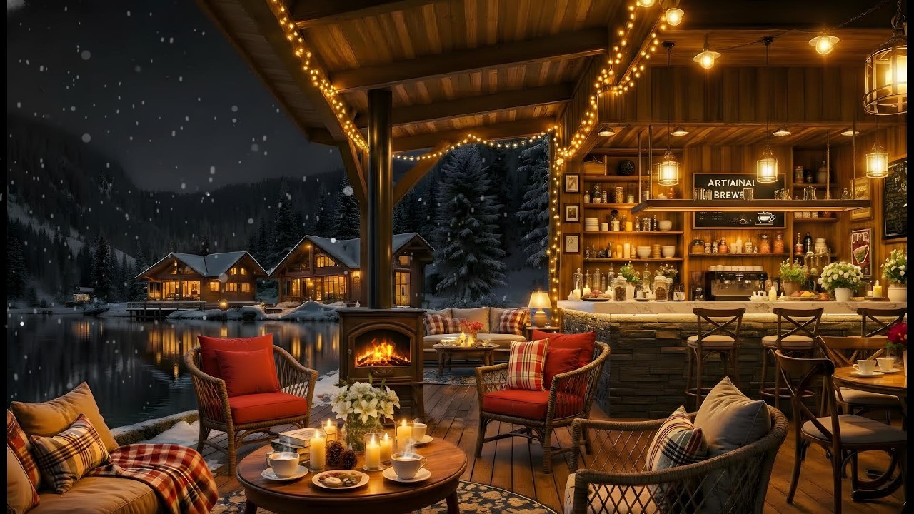 Relaxing Winter Jazz Music for Study, Work ⛄ Cozy Porch Ambience with Smooth Jazz Instrumental Music