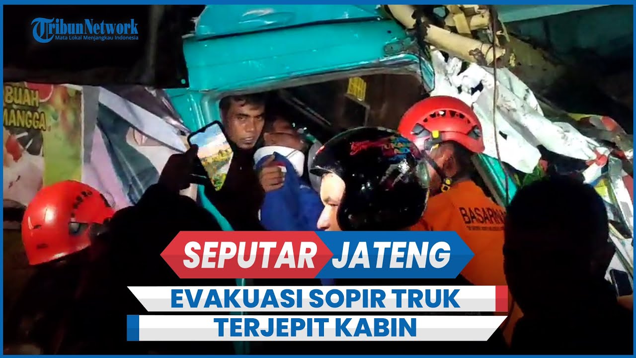 Detik-detik Evakuasi Sopir Truk Terjepit Kabin Kecelakaan di Turunan Silayur Semarang