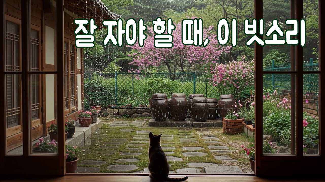 잘 자야 할 때, 이 빗소리｜잠 잘 오는 수면유도 백색소음 asmr 5시간