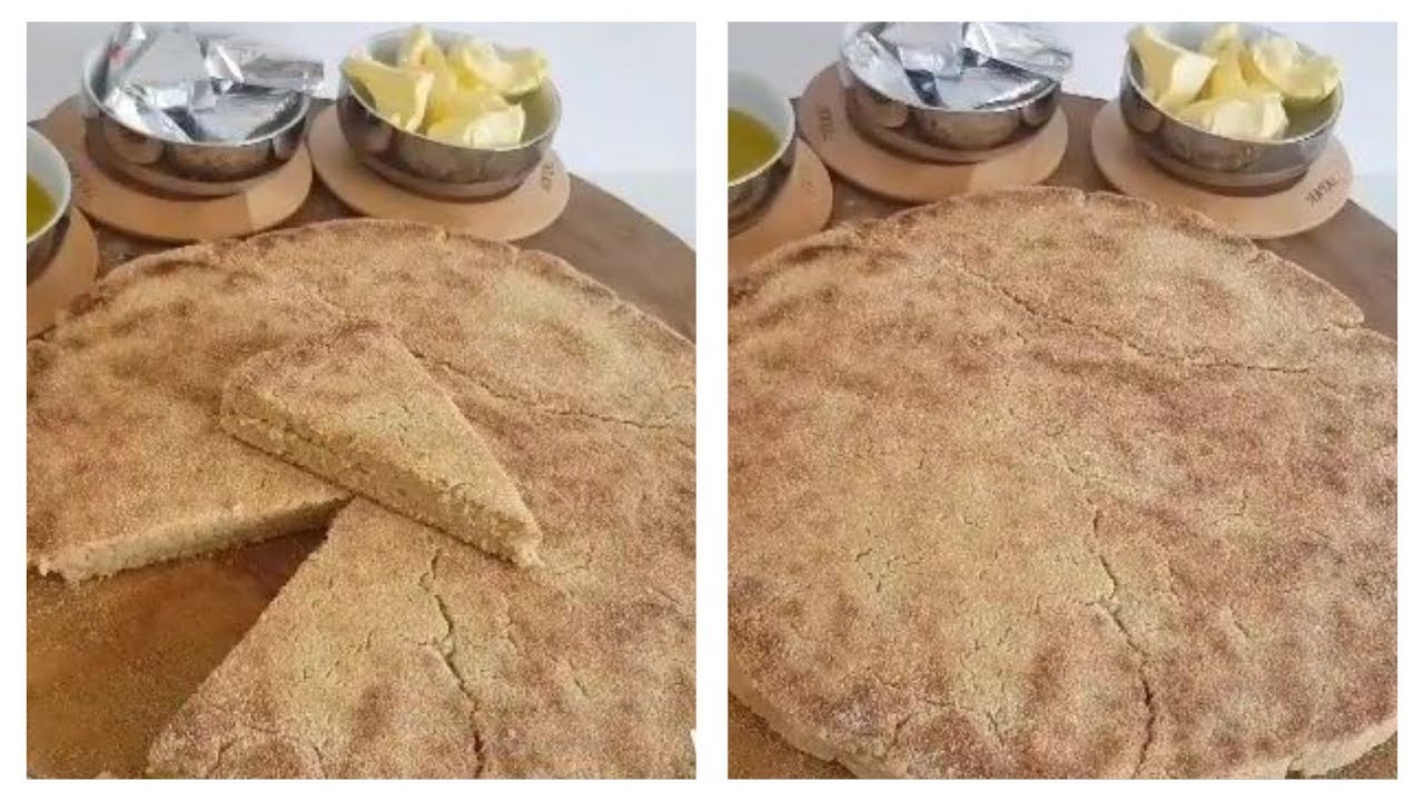حرشة  بدقيق الشعير رطبة وهشيشة جد صحية وسهلة التحضير